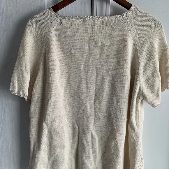 Dressbarn Vintage Cream Floral Embroidered eyelet cardigan - Picture 9 of 12